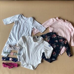 8 piece #8 baby girl PLAY bundle. Different sizes